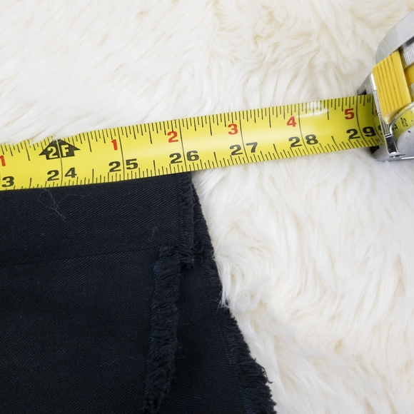 Pam & Gela Racing Stripe Raw Angled Hem Straight Leg Jeans - Picture 10 of 10